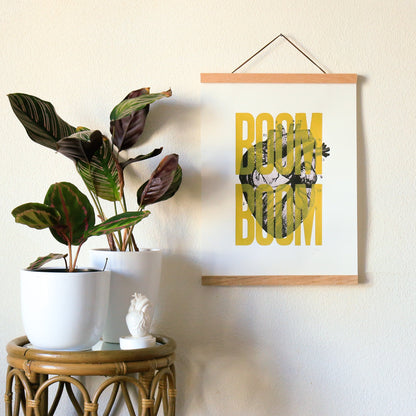 Affiche Boom Boom OR A3 - Sérigraphie signée 30 x40 cm - PAPPUS EDITIONS