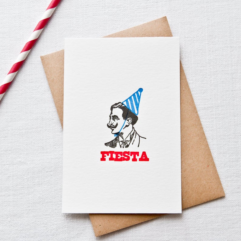 Carte Fiesta - Impression typo /Letterpress