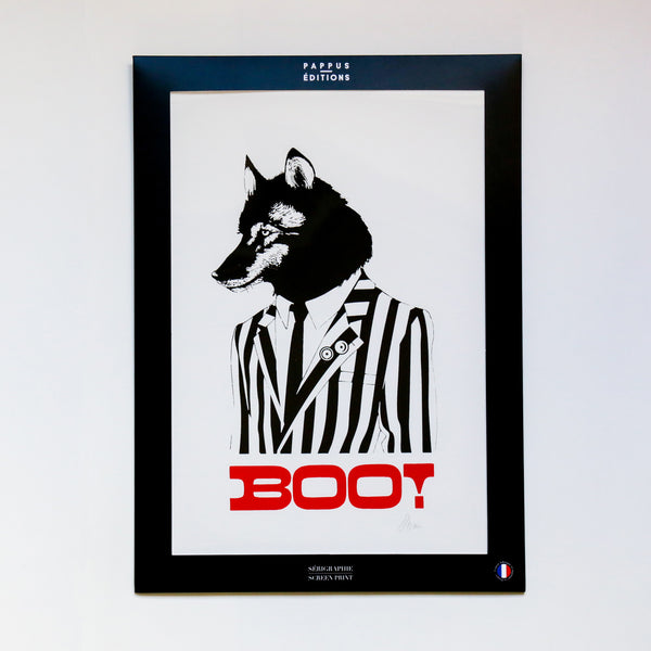 Affiche Loup Boo ! - Sérigraphie